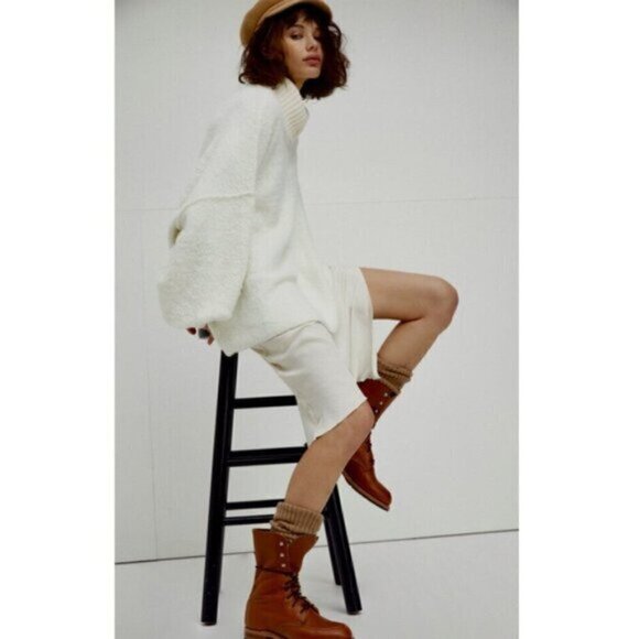 FREE PEOPLE Milo Tunic Sweater in Evening Cream Size X-Small - Picture 13 of 15